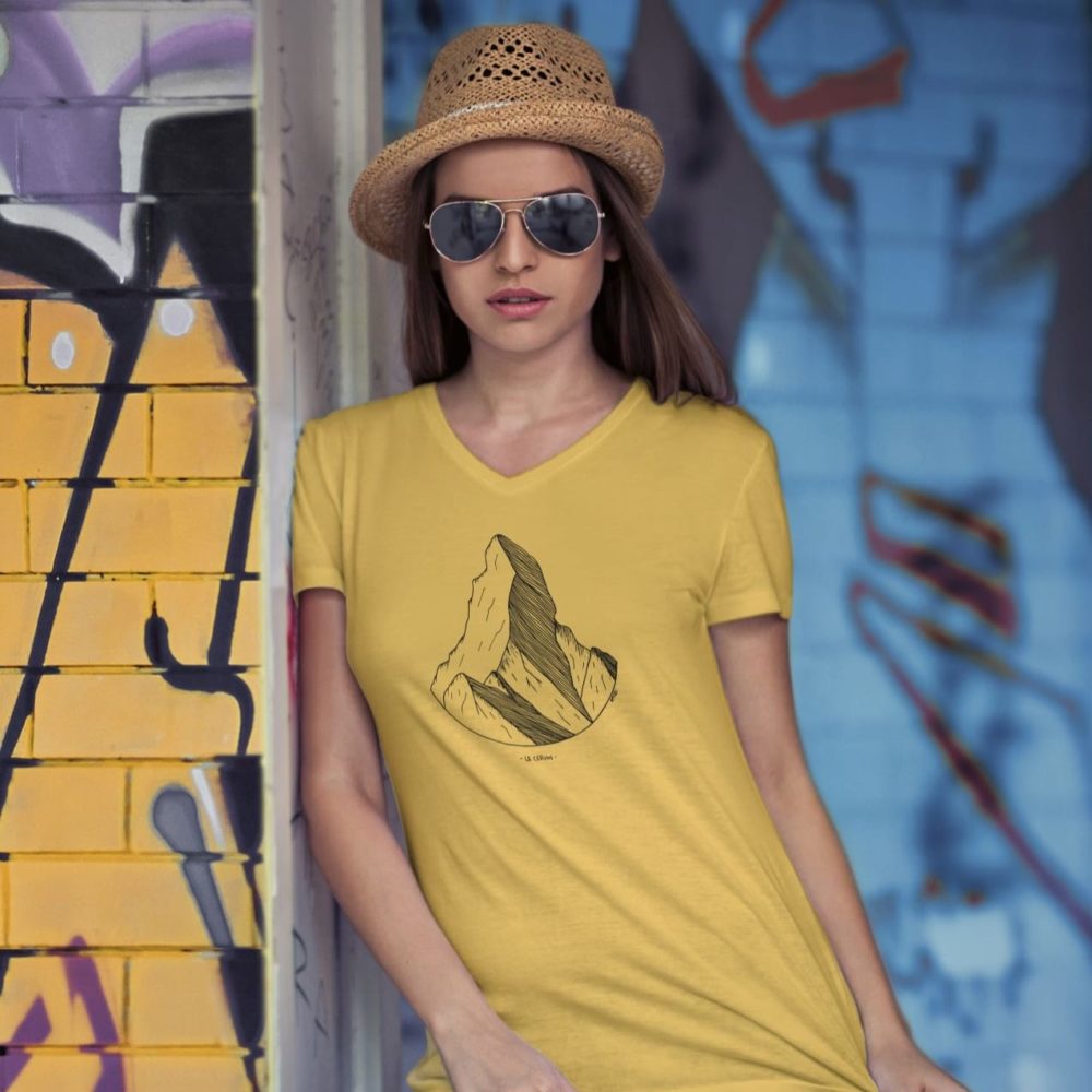 Le Cervin - T-shirt femme moutarde