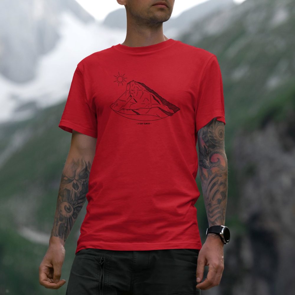 T-shirt homme Dent Blanche rouge