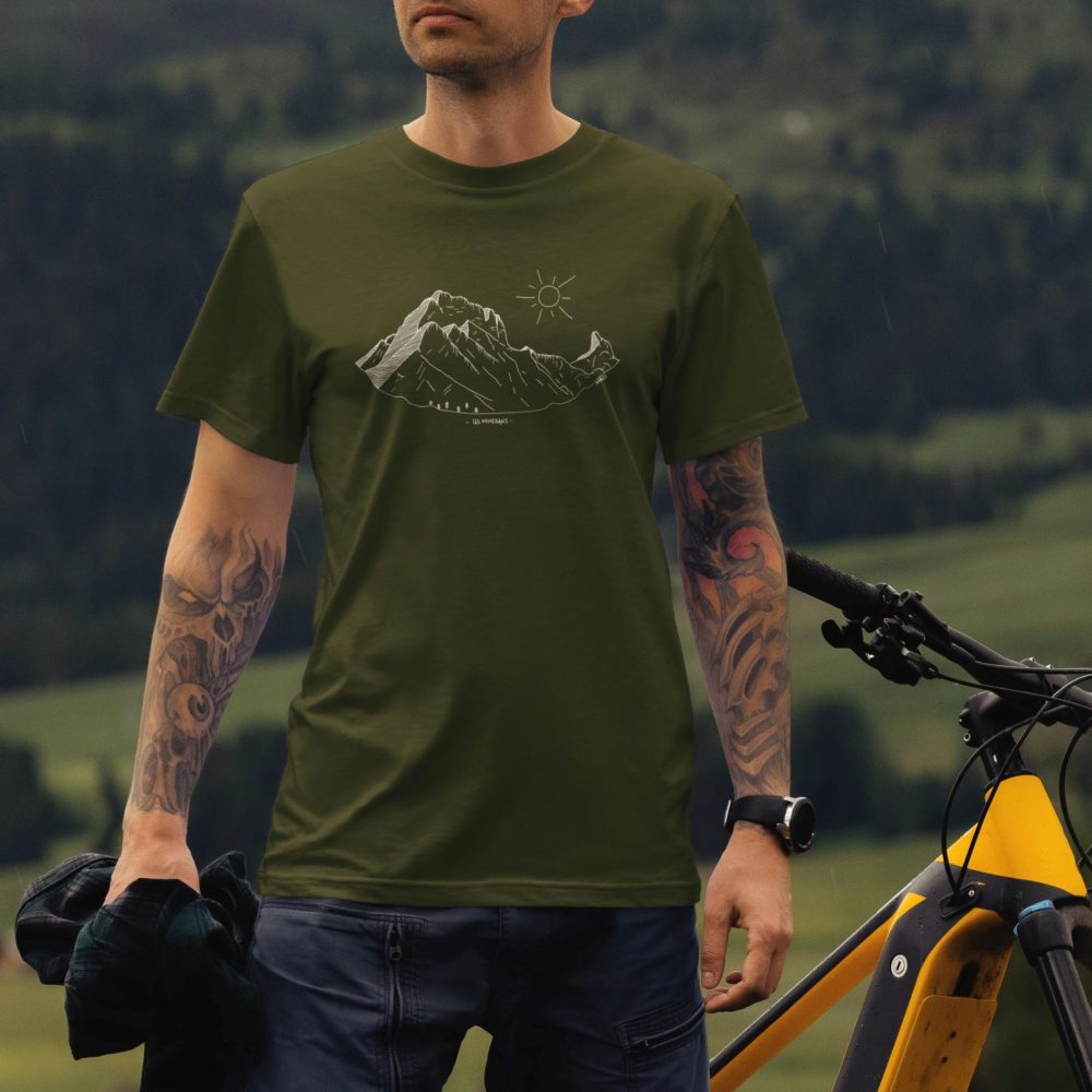 T-shirt homme vert militaire Les Muverans