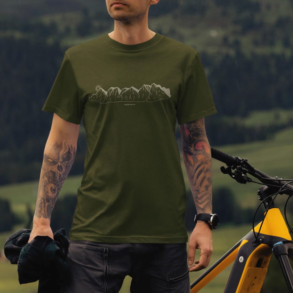 T-shirt homme Dents du Midi Vert Militaire