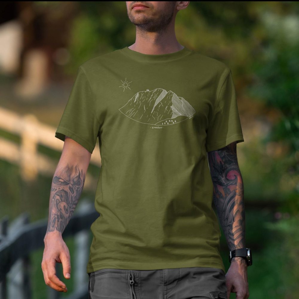 T-shirt homme vert militaire Le Moléson