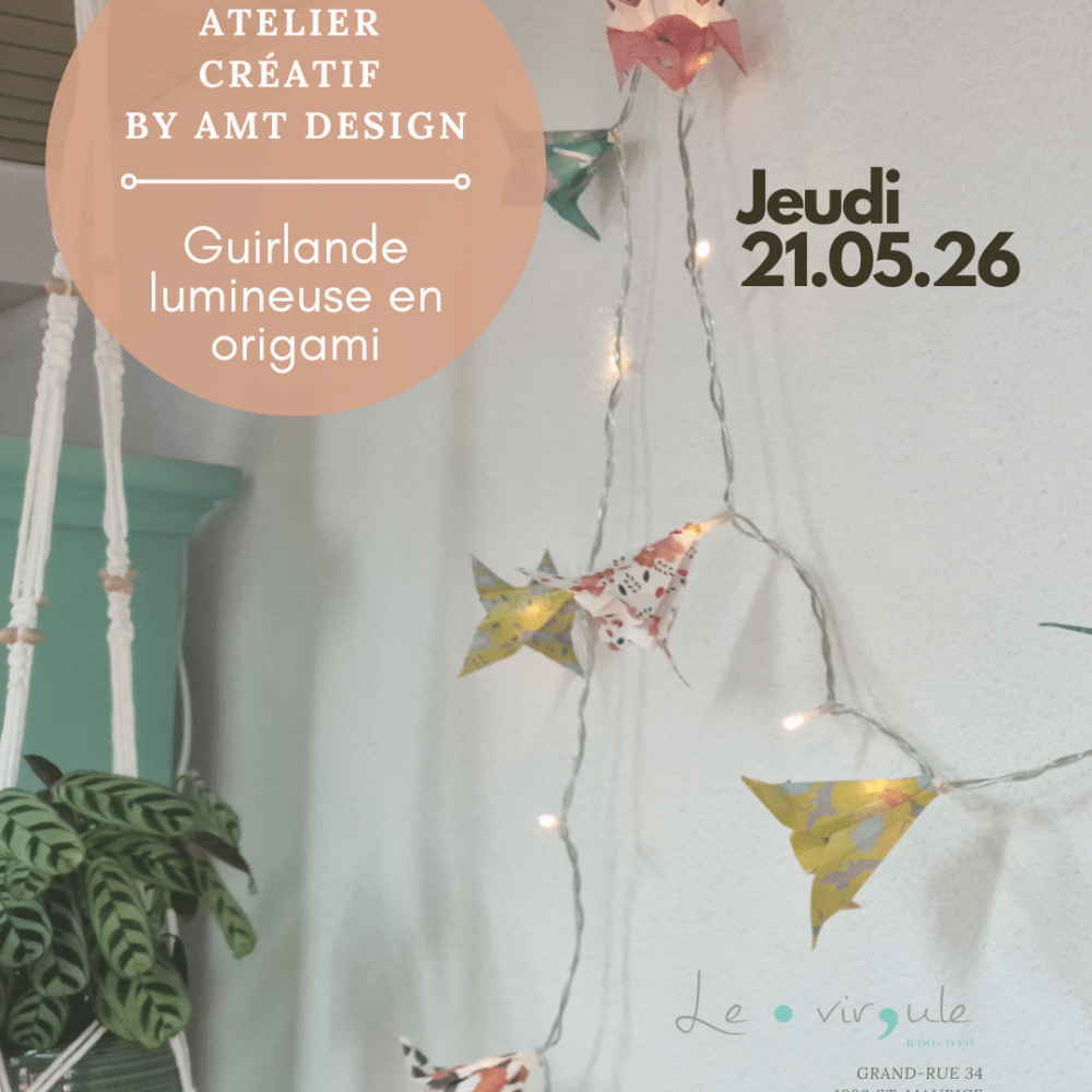 Atelier guirlande fleurs origami
